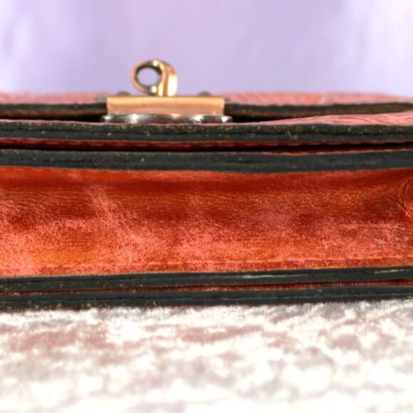 Patricia Nash Embossed Leather Crossbody Bag with Chain Strap – Burnished Floral - Picture 7 of 9